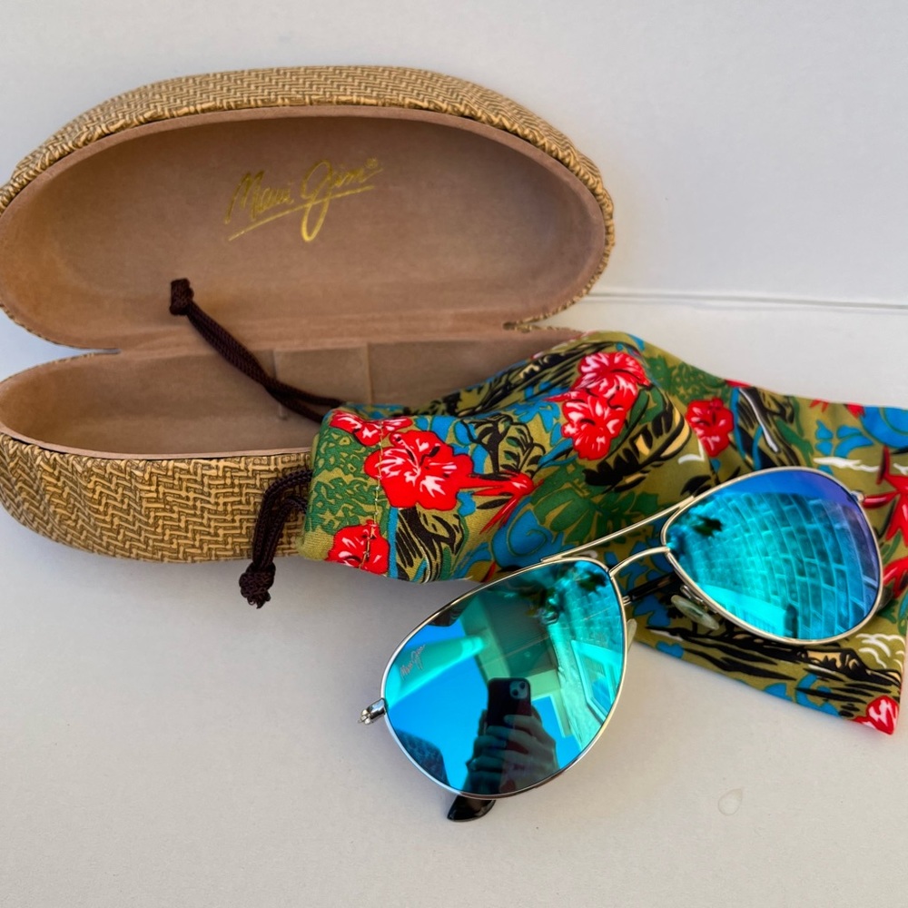 Maui Jim Cliff House Aviator polarized womens sunglasses